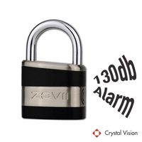 Crystal Vision SHPLA Weather Proof Anti Theft Loud 130db Alarm 10mm Heavy Duty Padlock for Multi Purpose. Auto Arm & Disarm, Alarm Lock, Siren Lock, Gun Safe, Truck Lock, Warehouse Lock, Tool Box