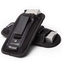 2-Pack Universal Magazine Holster IWB Clip | 9mm .40 .45 | Mag Holster For Glock 19 43 17 Sig 1911 S&W M&P | Fits Any 7 10 15 Round Clips For All Pistols | Gun Ammunition Holsters | Handgun Ammo Pouch