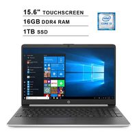 2020 HP Pavilion 15.6 Inch Touchscreen Laptop (Intel 2-Core i3-1005G1 up to 3.4GHz, 16GB DDR4 RAM, 1TB SSD, Intel UHD Graphics, HDMI, WiFi, Bluetooth, Webcam, Windows 10 Home)