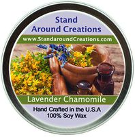 Premium 100% All Natural Soy Wax Aromatherapy Candle - 6 oz Tin Lavender Chamomile: Lavender and chamomile essential oils to create a fragrance that is soothing, intricate, and strong.