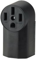 Eaton WD1212 50-Amp 3-Pole 4-Wire 125-Volt Surface Mount Range Power Receptacle, Black