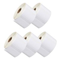 NineLeaf 2-1/4 x 1-1/4 Inches Compatible for Dymo 30334 Medium Multipurpose Labels, 5 Rolls, 1000 Labels per Roll