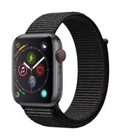 Apple Watch Series 4 (GPS + Cellular) Space Gray Aluminum Case with Black Sport Loop, 44mm (Renewed)