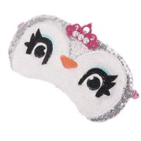 JUNKE.A.F Sleep Mask Cute Sleeping Mask Owl Eyeshade Blindfold Eye Mask for Kids Women Girls, White
