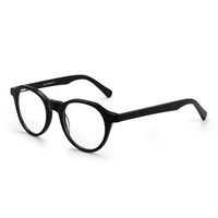 JIM HALO Anti Blue Light Retro Round Spring Hinge Computer Glasses Reduce Eye Fatigue (Black Frame/Blue Light Blocking Lens)