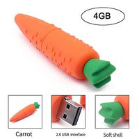 USHOT USB 2.0 4GB Flash Drive Memory Stick Storage Pen Disk Digital U Disk Orange One Size