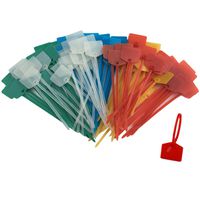Huouo 50 PCS 5 Inches Nylon Marker Cable Ties Self-Locking Cord Tags Label Wire Straps Assorted Colors