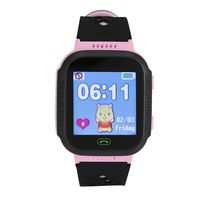 Kids Camera Smart Watch for Boys Girls Toddler, Kids Rechargeable Wristband Phones Touch Screen Voice Chat SOS Call LBS Tracker with Alarm, Flashlight, Camera, Remote Shutdown for Apple(Pink)