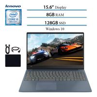 2019 Lenovo IdeaPad 330S Premium 15.6" HD Laptop Notebook Computer, Intel 2-Core i3-8130U (up to 3.4GHz), 8GB RAM, 128GB SSD, Wi-Fi, Bluetooth, Webcam, HDMI, Windows 10 S (Blue) w/ Accessories