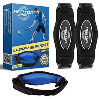 HECTOR SPORTS Tennis Elbow Brace for Tendonitis Golf Elbow Strap for Men and Women - Arm Band for Tennis Elbow Pain Relief Golfers Elbow Brace Forearm Brace with Compression Pad (2boxblue)