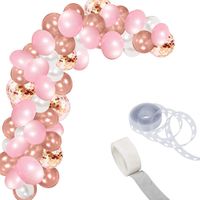 Bright Tricks Real Rose Gold 112 Pieces Balloon Garland Kit Balloon Arch for Weddings, Birthdays, Bridal Shower Decorations, Bachelorette Party, Backdrop Decorations RoseGold Confetti Blush Pink White