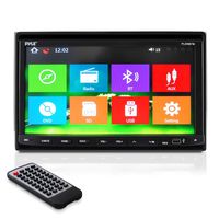 7" Double Din Car Stereo - In Dash Receiver with GPS Navigation, Touchscreen, CD/DVD Player, Android System, LCD Monitor Screen, MP3, USB, SD, FM Bluetooth Compatible- Pyle PLDNB78I