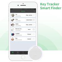 Key Finder, CC-Show Wireless GPS Phone Locator, Smart Wallet Tracker, Anything Anti Lost Alarm with Selfie Shutter/Remote Control for iOS/Android App, Round Crystal (White)