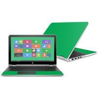 Mightyskins Skin Compatible with Hp Pavilion X360 15.6" (2016) - Solid Green | Protective, Durable, and Unique Vinyl Decal Wrap Cover | Easy to Apply, Remove, and Change Styles | Made in The USA