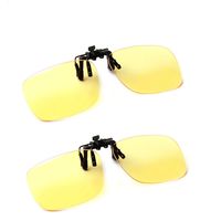 Cyxus (2 Pack) Blue Light Filter Clip-on Computer Reading Glasses, UV Blocking Anti Eye Strain Unisex Eyewear 2 Large Size Set