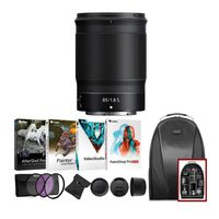 Nikon NIKKOR Z 85mm f/1.8 S Lens with Software Suite and Accessory Bundle (4 Items)