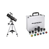 Orion 09007 SpaceProbe 130ST Equatorial Reflector Telescope (Black) Bundle with Orion 08890 1.25-Inch Premium Telescope Accessory Kit (Silver)