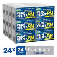 HealthA2Z Extra Strength Pain Relief PM, Compare to Tylenol PM Active Ingredient, 24 Packs of 24 Caplets(576 Caplets Total), Value Package