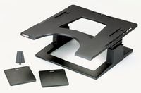 3M Adjustable Laptop Stand, Raise Screen Height to Reduce Neck Strain, 3" Height Adjustment, Large Platform for Docking Station, Non-Skid Base Keeps Laptop Secure, Cable Management, Black (LX500)