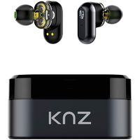 KNZ Technology KNZSNDFLXGRY Soundflux Dual-Driver Truly Wireless in-Ear Stereo Headphones (Gray)