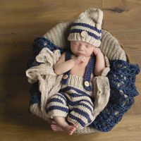 Newborn Baby Boys Girls Cute Crochet Knit Costume Prop Outfits Photo Photography