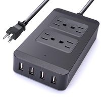 Power Strip with USB Ports Jestar Surge Protector Power Strip with 4 Port USB 6FT Long Cord for iPhone iPad Smartphone Charging in Workbench, Nightstand, Dresser, Home and Office (UL Listed)