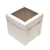SpecialT Cake Boxes with Window 25pk 12 x 12 x 8in White Bakery Boxes, Disposable Cake Containers, Dessert Boxes