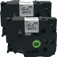 NEOUZA 2PK Compatible for Brother P-Touch Laminated TZe TZ Label Tape 24mm x 8m (TZe-251 Black on White)