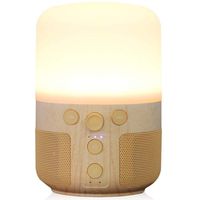 MYMAHDI Portable Wireless Bluetooth 4.0 Speaker and LED Light Lamp with Quality Sound, Touch Light Sensor, MP3 Player, Micro TF SD Card, AUX, USB, 4000mAh Battery-Bamboo Design