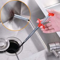 Multifunctional Pipe Dredging Tool, Flexible Drain Hair Drain Clog Remover Cleaning Tool, Easily & Quick Clear Clogged Kitchen Sink Bathroom Tub Toilet Clogged Drains (160cm)