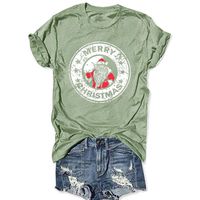 Winsummer Christmas Shirts for Women's Christmas Santa Claws Short Sleeve Round Neck T Shirt Funny Christmas Graphic Tee Tops