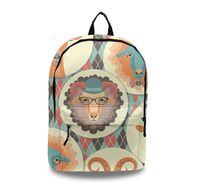 Laptop Backpack for Men Big Capacity School Handbag Shoulder Bags Rucksack Daypack Teenagers Birthday for Day Trips College Vacation Travel Hikes Camping - Goat Sheep Tribal Symbol