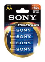 Sony Stamina Platinum Alkaline AA Batteries (4-Pack)