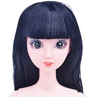 Rucan Girl Nude Doll With Head 12 Jointed Movable Naked Bodies DIY Toys Accessories Gift (G)