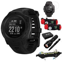 Garmin Instinct Tactical Outdoor GPS Smart Watch (010-02064-70) w/Accessories Bundle