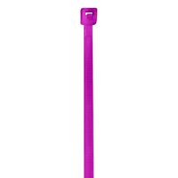 BOX USA BCT422L Colored Cable Ties, 18#, 4", Fluorescent Pink (Pack of 1000)