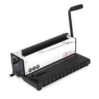 VEVOR Manual Coil Binding Machine with Wire Coil Calendar Binding Inserter 34 Holes 120 Sheet of A4 Papers Spiral Coil Book Binding Machine