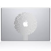 The Decal Guru 2064-MAC-13A-S Tree of Life Topiary Decal Vinyl Sticker, Silver, 13\" MacBook Air