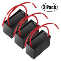 CBB61 Fan FENGWANGLI Capacitor Compatible with for New Tech 2 Wire 10uF 450V (Pack of 3）