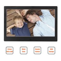 FULLBELL 10 Inch Digital Picture Frame, FU-DPF10BA with 1024x600 High Resolution Screen, Metal Case, 16GB Memory and IR Remoter (Black)