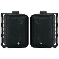 BIC America RTRV44-2 3-Way Speakers Pair Indoor/Outdoor Black RtR Series Consumer Electronics