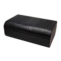 Cigar Humidor Desktop Cigar Box ，with Humidifier and Hygrometer Cedar Wood Lining, Leather Large Capacity Cigar Cabinet Cigarette Case Men's Gift Box Collection, Can Accommodate 36 Cigars