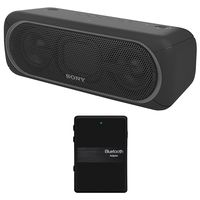 Sony SRSXB40/BLK XB40 Portable Wireless Speaker with Bluetooth, Black Bundle with Bluetooth 4.1 Stereo Receiver and Transmitter 2 in 1