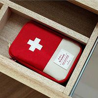 Ywoow Storage Package, Medical Bag Emergency Survival Drug Storage Kit Treatment Outdoor Home Rescue, Portable Medicine Storage Bag Red