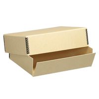 Lineco Tan 8x10 Museum Storage Box with Removable Lid & Drop Front Design. Archival Acid Free with Metal Edge. Protect Longevity, Store Photos, Documents, Cards, Magazines, Prints, DIY.