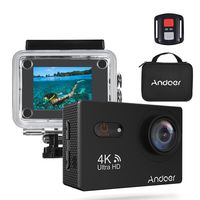 Andoer AN9000R WiFi Action Sports Camera 4K 16MP 2 inch Touchscreen 170° Wide Angle Lens with Remote Control and Waterproof Hard Case