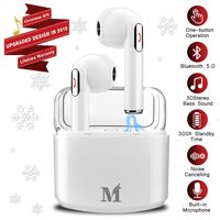 Wireless Earbuds,Bluetooth Earbuds Wireless Earphones Noise Cancelling with Mic Charging Case,Sport Running Mini True Stereo Earbuds Bluetooth Compatible Android Samsung Phones X 8 7