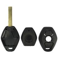 qualitykeylessplus Replacement Remote Head Key 3 Button Case and Pad for BMW FCC ID LX8FZU or KR55WK47993