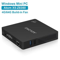 Z83pro Fanless Mini PC, 4GB+64GB/ 4K/ HDMI Output/Intel Cherry Trail Z8350 Quad Core/HD Graphics/2.4G+5.8G WiFi/Gigabit LAN/BT 4.0 (4GB+64GB)