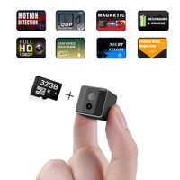 Mini Spy Camera 1080P Cop Spy Cam As Seen On TV-Spy Camera Wireless Hidden-Mini Camera Spy Wireless-Hidden Spy Camera -Nanny Cam with Night Vision and Motion Detection with 32GB SD Card